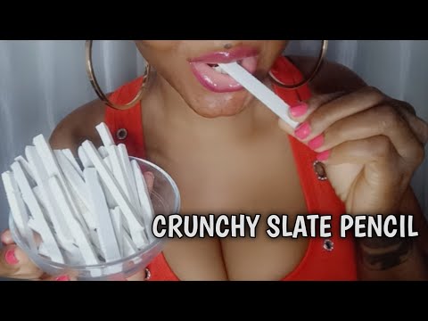 ASMR - PENCIL SLATE EATING [very crunchy]