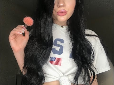 ASMR- FACE BRUSHING, STIPPLING, AND JEWELRY SOUNDS