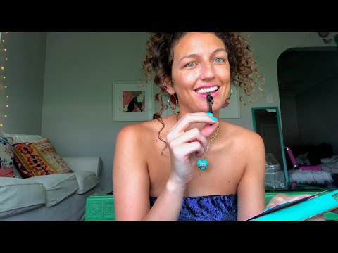 ASMR ~ 😴🖊️gum chewing & writing sounds w/ occasional whispers 🖊️😴