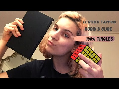 ASMR | 6x6 Rubik's Cube Solving + Leather Tapping (NO TALKING) | SO SATISFYING!