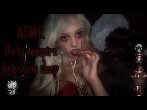 ASMR flirty vampire helps you sleep🧛🏼‍♀️🍷