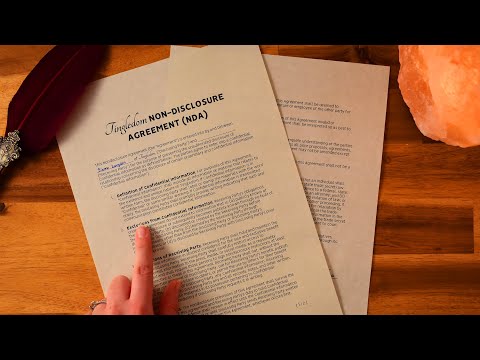 ASMR Taking You Through a Non-Disclosure Agreement (Lawyer Role Play)