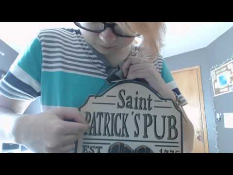 Irish items ASMR~Tapping and scratching on wood,coffee cups and more!