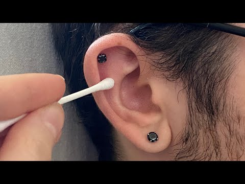 ASMR 1 minute ear piercing