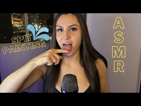 ASMR SPIT PAINTING 💦💦💦 MOUTH SOUNDS (no talking)