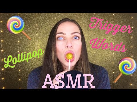 ASMR | Lollipop + Trigger Words Whispered | Up Close Mouth Sounds