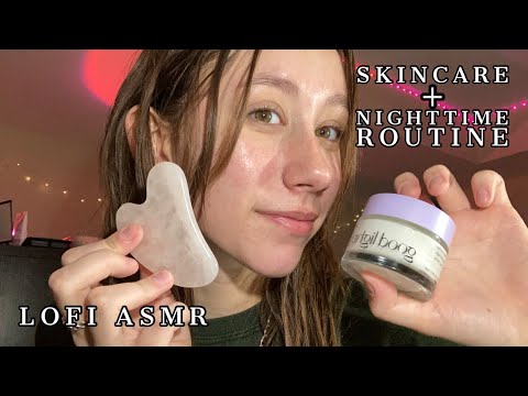 ASMR | nighttime/skin care routine because literally only one person asked for it 💪 (rambles)