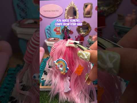 Nurse Removes Pieces Of Candy From Hair ASMR