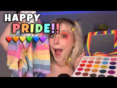 ASMR Supportive Best Friend Gets You Ready For Pride Festival! Makeup, Jewelry, Outfit, and Hair!🌈✨