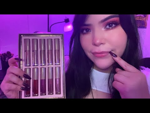 ASMR Lipstick Try-On & Mouth Sounds (Tapping, Kisses)