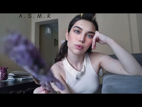ASMR - chilling & touching you with different objects