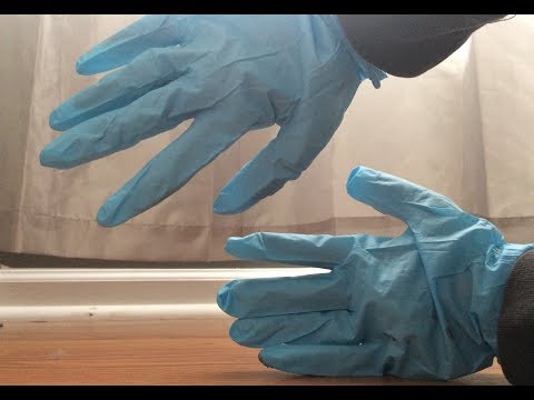 ASMR- latex gloves! playing, gripping, and tapping!