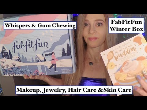 [ASMR] Gum Chewing | Beauty Product Haul | FabFitFun Winter 2019 Unboxing