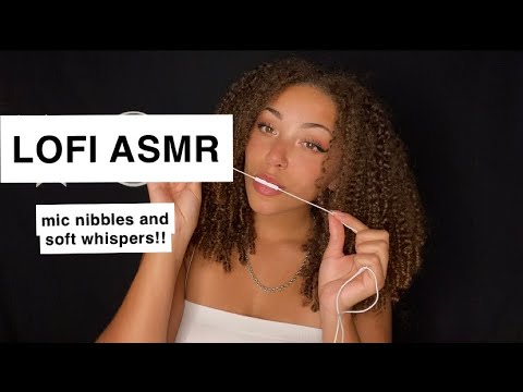 ASMR Lofi Mic Nibbling & Soft, Inaudible Whispering (Apple Mic!)