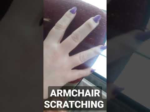 ASMR #shorts| Armchair scratching with long natural nails 💅