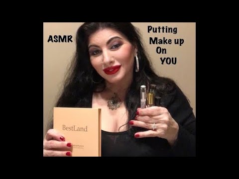 ASMR soft spoken MAKEUP Putting makeup on YOU!