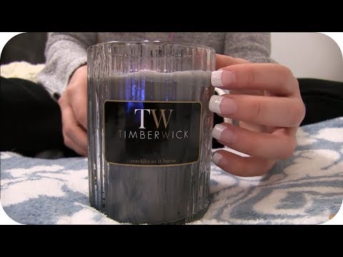 ASMR Ear Tapping - TimberWick Candle - Blanket Sounds - Glass Tapping - No Talking