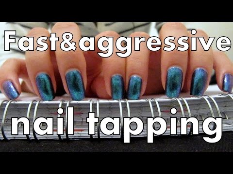 #111 Fast and aggressive nail tapping on a notebook *ASMR*