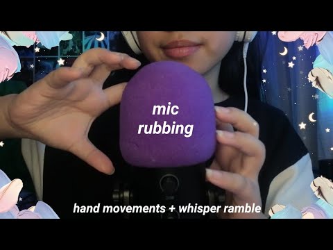 asmr whisper ramble with mic rubbing and hand movements (ethan's cv)