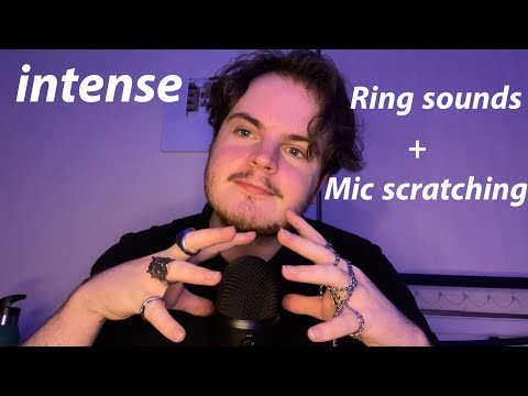 Fast & Aggressive ASMR Hand Sounds, Mic Scratching + Ring Sounds