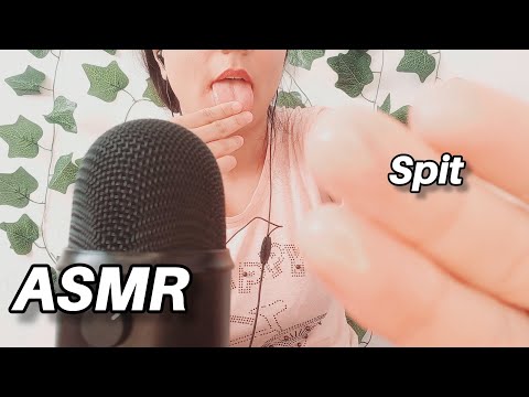 asmr ♡ Spit painting 👅😛 and Mouth sounds, fast and aggressive,  no talking 💦✨️