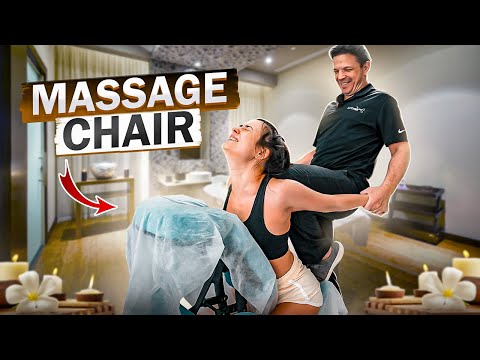 RELAXATION AND PAIN RELIEF WITH MASSAGE CHAIR FOR BACK AND SHOULDER MASSAGE (4K VIDEO)