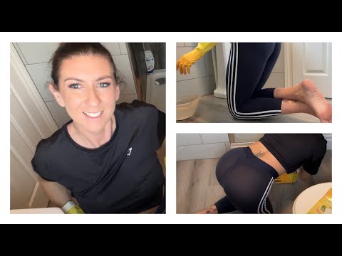 ASMR Cleaning No Talking - Hand Scrubbing My Shower Room Floor - Daily Chores