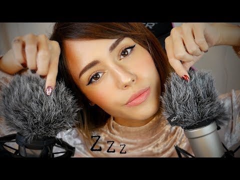 ASMR Scratching Fluffy Mic, Upclose Whispering, Hand Movements to Help you Relax ~ 💕