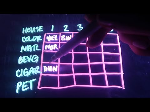 ASMR Einstein's Riddle ☆ Glow-in-the-Dark Markers + Whisper