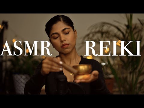 ASMR Reiki For Sleep🌛 (Energy Plucking, Tarot Reading, Singing Bowl, Rain Sounds)