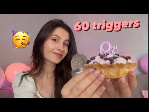 Asmr 60 triggers in 60 seconds on my birthday 🥳 19💕