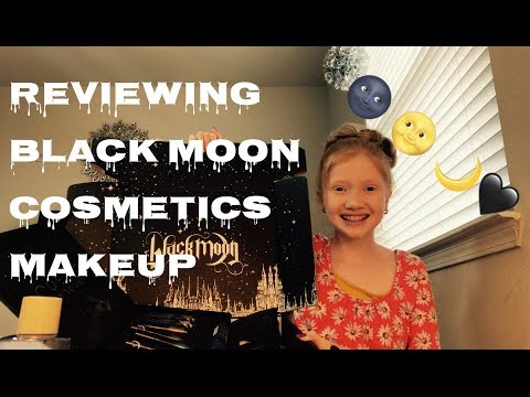 ASMR~ Whispering, Relaxing, Black Moon Make-Up Review 🌚🌙🖤