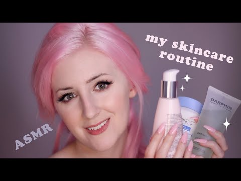 My Skincare Routine Products (ASMR soft spoken + tapping)
