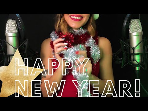 ASMR | Whispering Happy New Year in 20 Languages & Tinsel Sounds