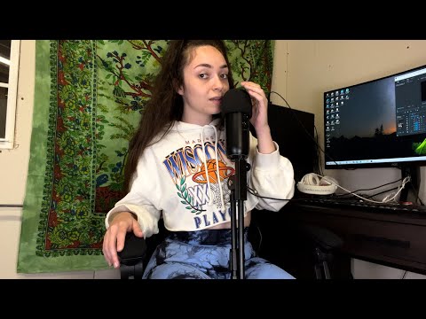 ASMR Intense Up-Close Whispering Affirmations While Lightly Touching My Microphone