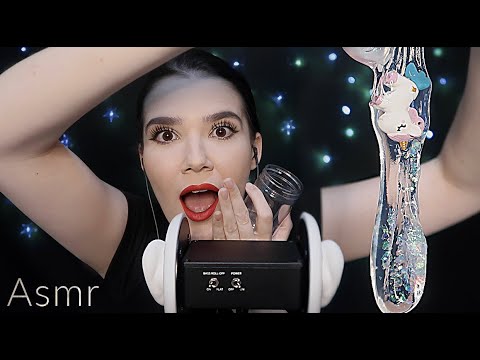 ASMR 3DIO: MINHA REAÇÃO AO ABRIR A PIOR SLIME - Naiane