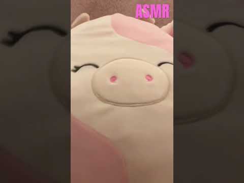 Up close pink cow plushie scratching ASMR #asmr #fastandaggressive #plush #pink