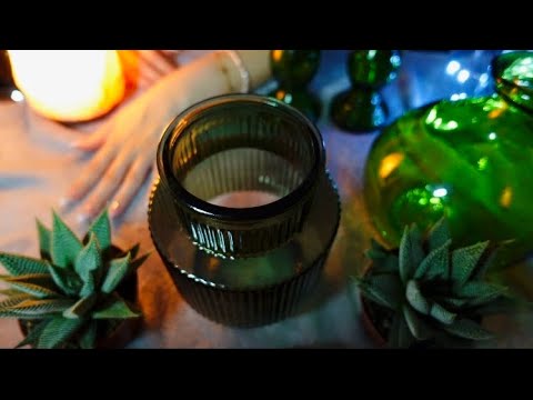 ASMR - *HYPNOTIC* Glass Tapping, With Cozy Ambient Whispers