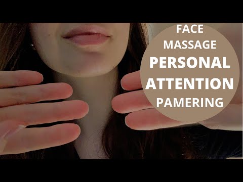 ASMR | Face touching and tracing personal attention | Tapping and light rain sounds | Face Massage