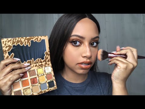 ASMR:||  makeup application + whispered rambles || (Kylie Cosmetics Leopard Collection)