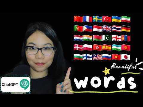 ASMR THE MOST BEAUTIFUL WORD IN YOUR LANGUAGE - Selected By ChatGPT (Whispering, Mic Tapping) 🌦️✨
