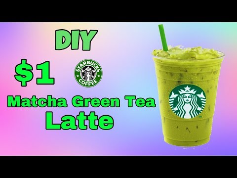 99 Cents Starbucks Matcha Green Tea Latte DIY Tutorial