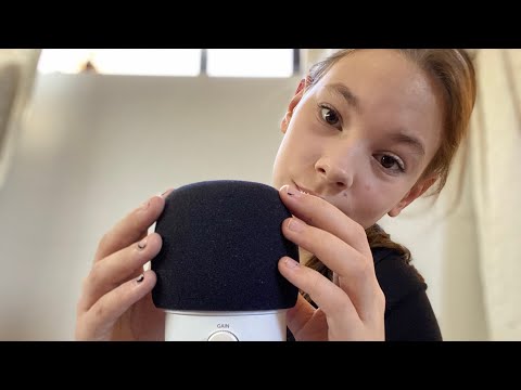 mic scratching + mouth sounds-(foam cover)~Tiple ASMR