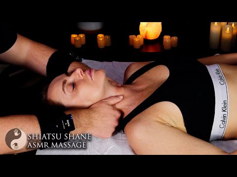 Neck & Chest Massage to Release Tension | SLEEP THERAPY 😴 💤[ASMR]