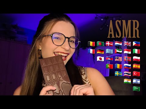 ASMR Saying 'chocolate' in 20+ LANGUAGES 🍫