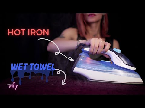 ASMR | Ironing & Steam Sounds | Wet Iron on Hot Fabric ASMR (No Talking)