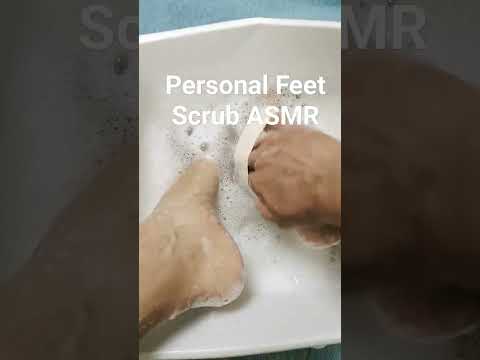 ASMR Foot Care Scrubbing #shorts #asmr #asmrscrubbing  #pedicureathome