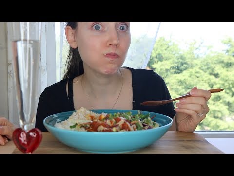 ASMR Whisper Eating Sounds | Colorful Tomato Vegetable Pan | Mukbang 먹방