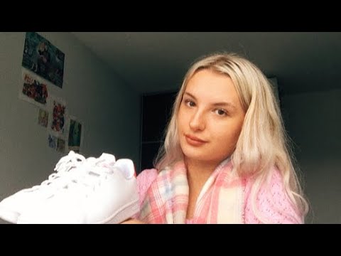 ASMR: back to school haul! Tapping and whispering, fabric and earring sounds