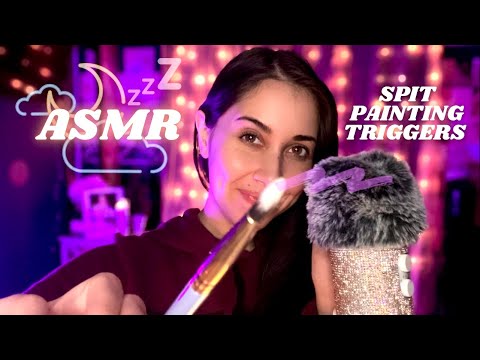 💗 ASMR Spit Painting | #asmrmouthsounds Asmr personal attention